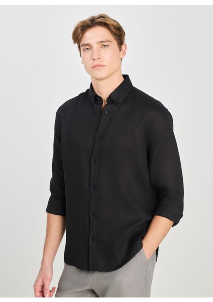 Regular Fit Siyah Erkek Gömlek L2510549001 Regular Fit Gömlek fırsatları