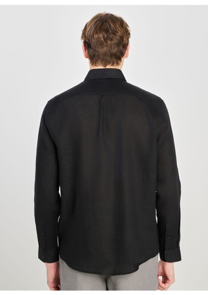 Regular Fit Siyah Erkek Gömlek L2510549001 Regular Fit Gömlek indirimleri