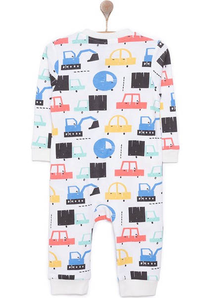 Araç Desenli Tekli Uzun Kol Fermuarlı Patiksiz Tulum fiyatları