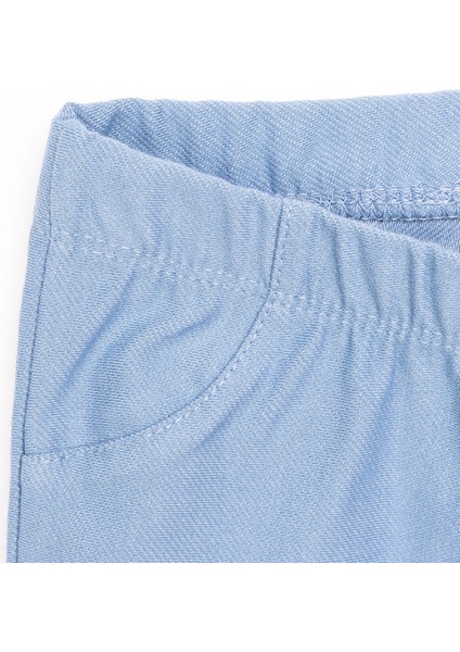 Kız Denim Görünümlü Tayt Kız Bebek
