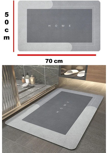 Su Emici Banyo Paspası Kaymaz Tabanlı Su Emici Yapı 50X70CM Kare