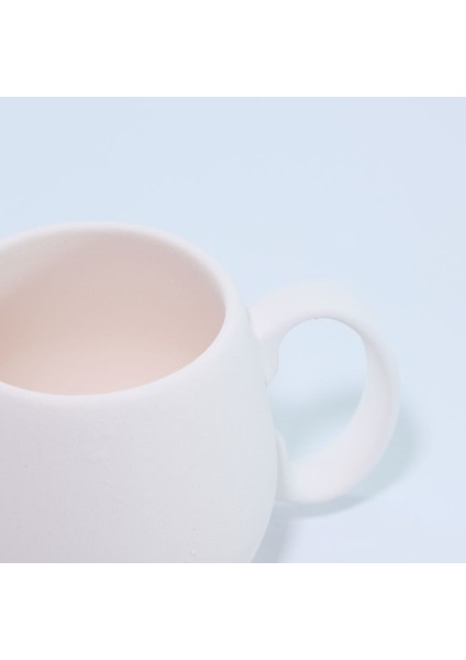 (Ham Ürün) 4 Lü 8 cm Tombul Kupa-Bardak Seramik Bisküvi (Ham Ürün )