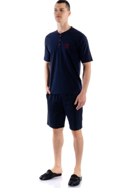 D's Damat 02000 Kısa Kol 3'Lü Erkek Pijama Takımı