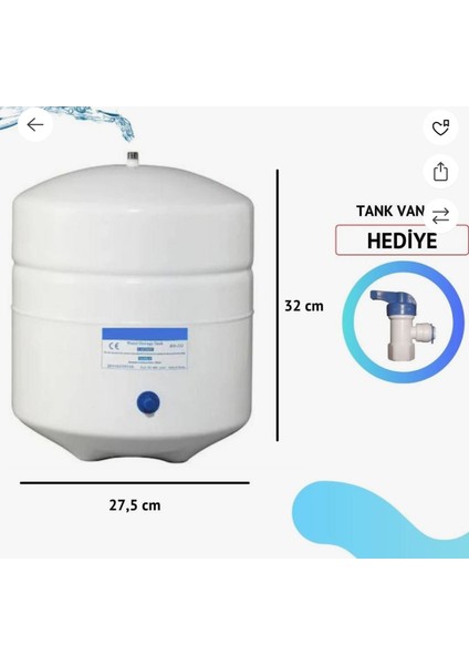 12LITRE 3.2 Galon Tank 2 Yıl Garanti Orjinal Tank