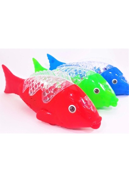 Oyuncak Pilli Işıklı Müzikli Yürüyen Renkli Balık 23 cm Balık fiyatları