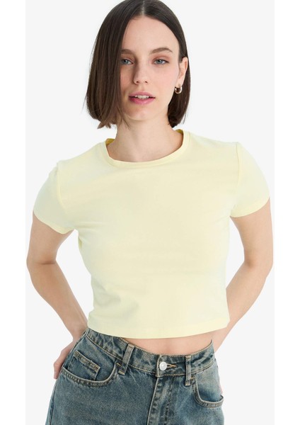 Coool Fitted Bisiklet Yaka Basic Düz Kısa Kollu Tişört Z8790AZ25SM indirimleri