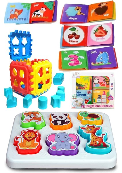 Neşeli Hayvanlar Bultak Bebeğimin Ilk Kitap Seti Kare 8 Model Bultak