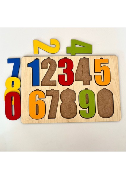 Ahşap Renkli Sayılar Seti Puzzle Montessori Bul Tak Eğitici Çocuk Gelişimi fiyatları