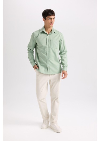 Regular Fit Normal Kesim Yazlık Düz Paça Chino Kanvas Pantolon D7349AX25SP