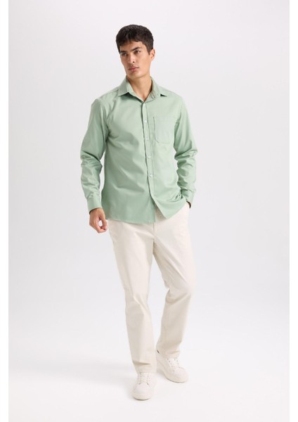 Regular Fit Normal Kesim Yazlık Düz Paça Chino Kanvas Pantolon D7349AX25SP