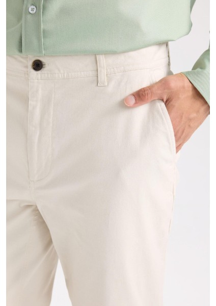 Regular Fit Normal Kesim Yazlık Düz Paça Chino Kanvas Pantolon D7349AX25SP