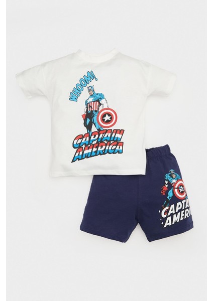 Erkek Bebek 2'li Takım Marvel Comics Kısa Kollu Tişört Beli Lastikli Şort E4720A525SM modelleri