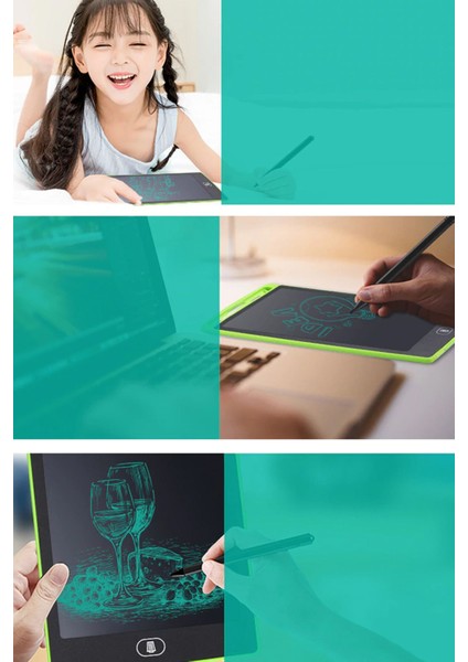Yeni Nesil Dijital Çocuk Yazı Çizim Resim Bas Sil Yazı Tahtası Çocuk Çizim Tableti LCD 8.5 Inc modelleri