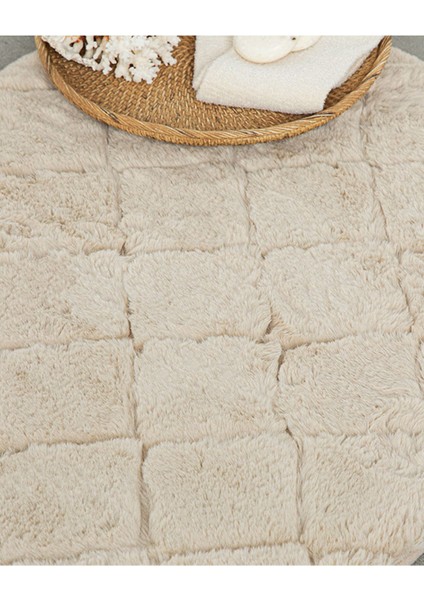 Soft Touch Rabbit Peluş Banyo Paspası Bej