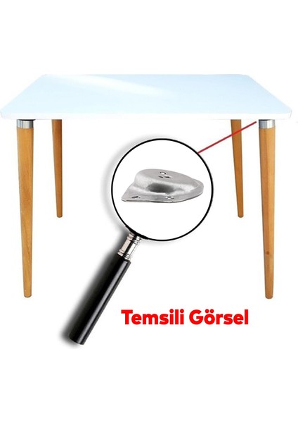 (4 Adet) Mobilya Zigon Masa Ahşap Sehpa Ayağı Bağlantı Aparatı Açılı Dereceli Ayakları Tabanı Metal indirimleri