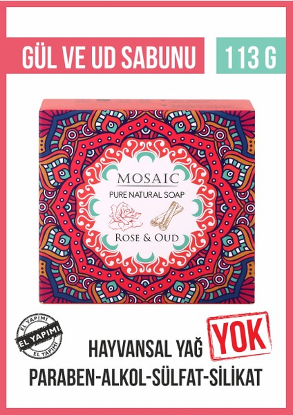 Mosaıc Gül & Ud Sabunu 113 gr x 6 Paket