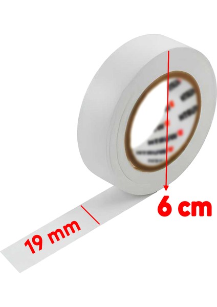 Elektrikçi Bandı Beyaz İzole Elektrik Bant Elektrik Bandı Pvc 9 Metre 19 mm fiyatları