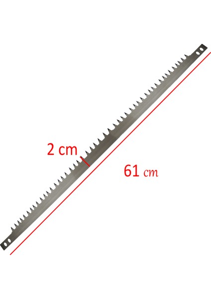 Kolastar Yaylı El Testere Ağzı Yedeği Bıçağı 1 Adet İsveç Kalitesi 24" Inç 610 mm (61CM) Çatal Diş