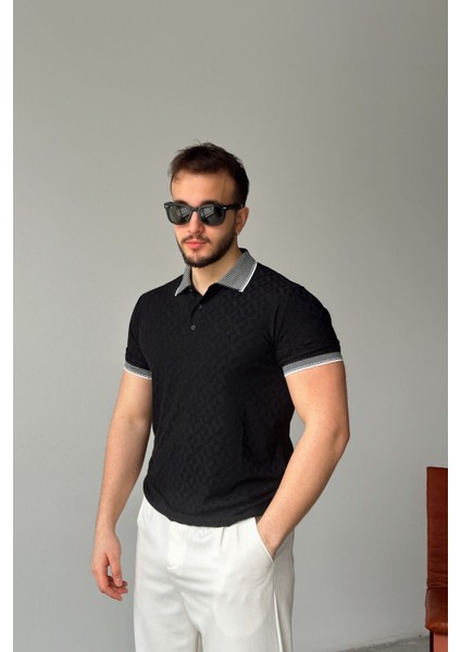Kaga Erkek Polo Yaka Pamuk Karışımlı Desenli Kol Yaka Detaylı Regular Fit Kısa Kollu Tişört fırsatları