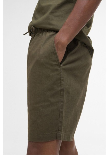 Cotton Linen Relaxed Şort SG31 Light Sage