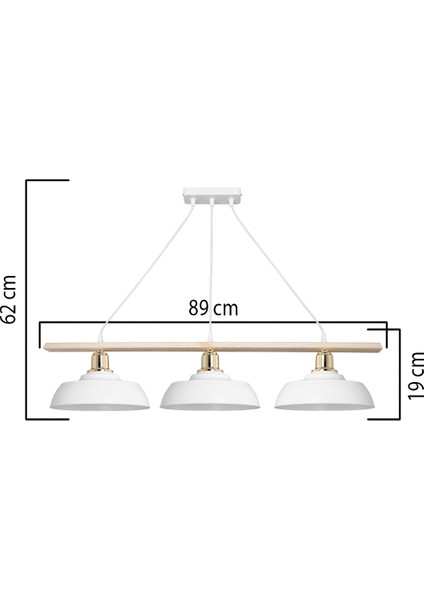 Karya Üçlü Sıralı Avize Beyaz fırsatları