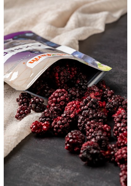 Freeze Dried Böğürtlen, Dondurularak Kurutulmuş Meyve Cipsi, Freeze Dry Meyve Kurusu 20 gr modelleri