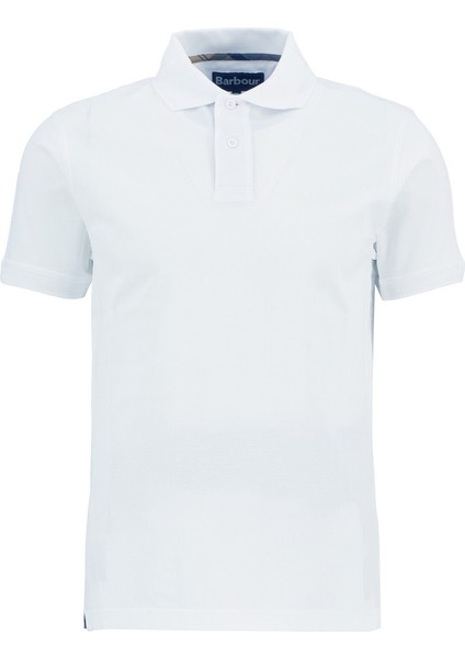 Premium Tartan Pique Polo Yaka WH11 White