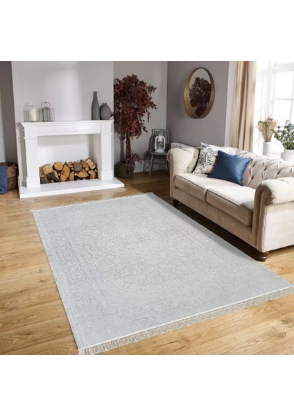 Deluxe Viskon Akrilik Halı – Şık Püskül Detaylı