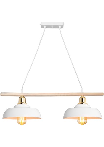 Karya Ikili Sıralı Avize Beyaz modelleri