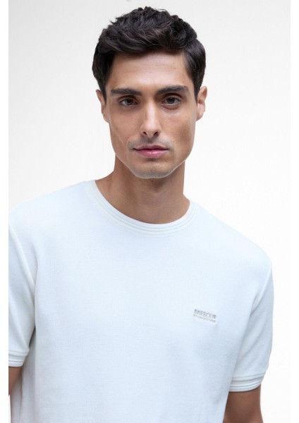 B.ıntl Charlie Textured T-Shirt WH32 Whisper White