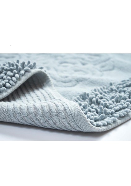 Gri Desenli Pamuklu 2'li Klozet Takımı, Kaymaz Taban, Rahat ve Şık Kullanım fırsatları