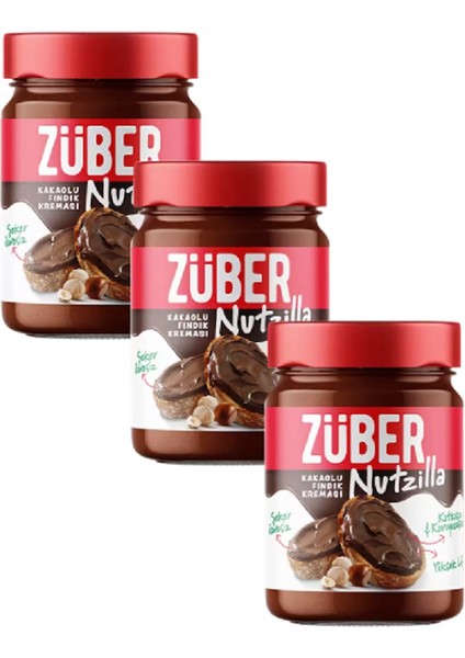 Nutzilla Kakaolu Fındık Kreması 3 Adet 315 GR(3x315 Gr)