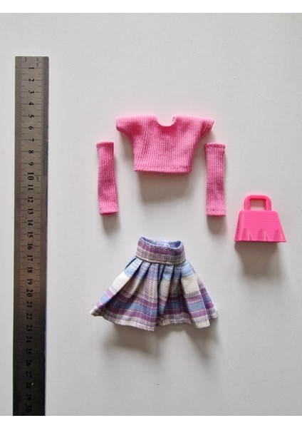 Barbi Oyuncak Bebek Için 3 Lü Kıyafet Takımı