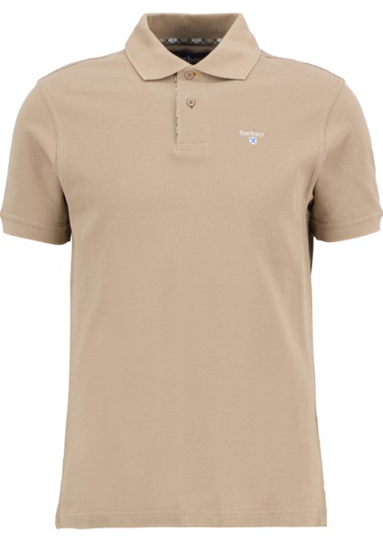 Tartan Pique Polo Yaka ST17 Washed Stone