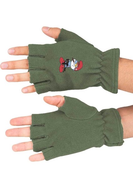 Şirin Baba Baskılı Kışlık Kesik Polar Eldiven BLL3493