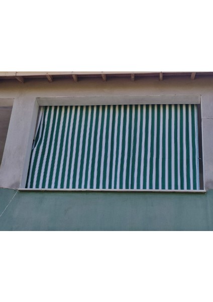 Markahil Her Ölçüde Enxboy Seçenekli Bağcıklı Çizgili Balkon Perdesi Balkon Brandası fiyatları