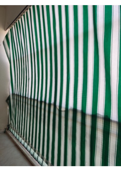 Markahil Her Ölçüde Enxboy Seçenekli Bağcıklı Çizgili Balkon Perdesi Balkon Brandası modelleri