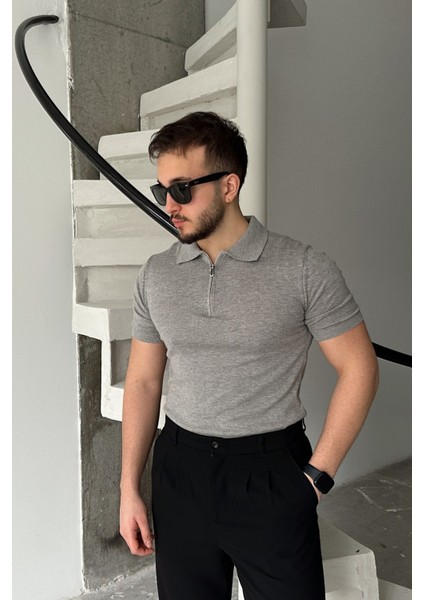 Osko Erkek Polo Yaka Pamuk Düz Ince Triko Tişört modelleri