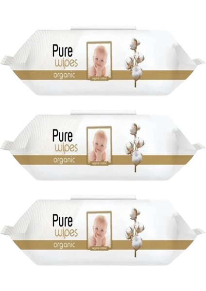 Pure Baby Organik Pamuklu 270 Yaprak (90X3) Islak Havlu
