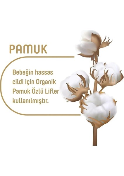 Pure Baby Organik Pamuklu 270 Yaprak (90X3) Islak Havlu