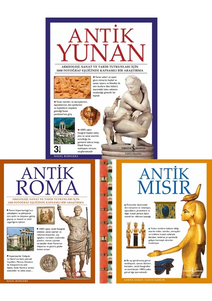 Antik Roma , Antik Mısır ,​ Antik Yunan – Sert Kapak(3kitap)