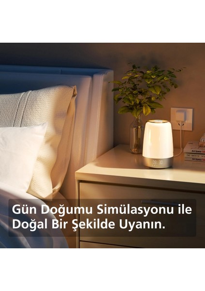 Rgb Gece Lambası Gün Doğumu Simülasyonlu Çalar Saat Uyku Modu & Erteleme Fonksiyonu | Huzurlu Uyanış & Rahat Uyku Için Akıllı Alarm Saati"