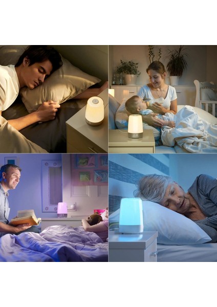 Rgb Gece Lambası Gün Doğumu Simülasyonlu Çalar Saat Uyku Modu & Erteleme Fonksiyonu | Huzurlu Uyanış & Rahat Uyku Için Akıllı Alarm Saati"