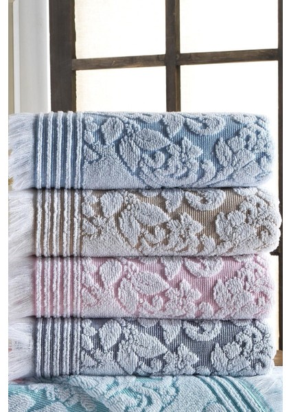 Renkli 4'lü El ve Yüz Havlu Seti, 50x90 cm, yumuşak ve kaliteli pamuklu malzeme fiyatları