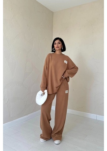 my Camel Klasik Fitilli Kazak ve Pantolon Takım