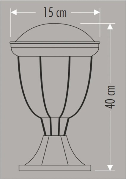 CT-7020 Torino Bahçe Armatürü (40 cm - E27) fiyatları