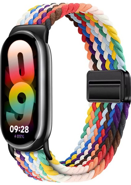 Xiaomi Mi Band 8/mi Band 9 ile Uyumlu 205MM Esnek Hasır Örgü Kordon Kayış - KY6553