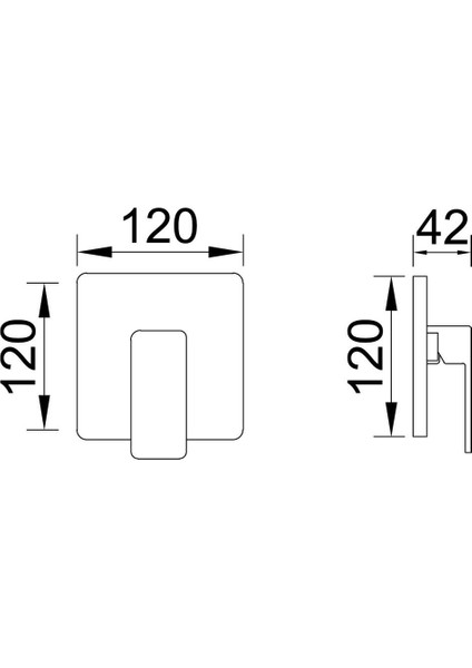 Ankastre Duş Bataryası Tetra Altın KAB102-1G