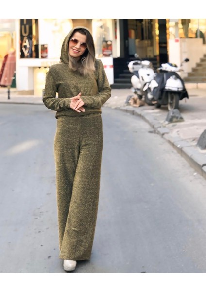 Simli Kapşonlu Sweatshirt