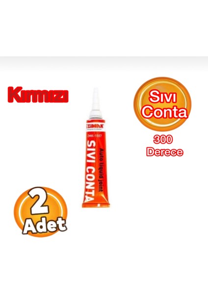 ZMK-1557 Sıvı Conta Kırmızı 50 Gram (2 Adet)